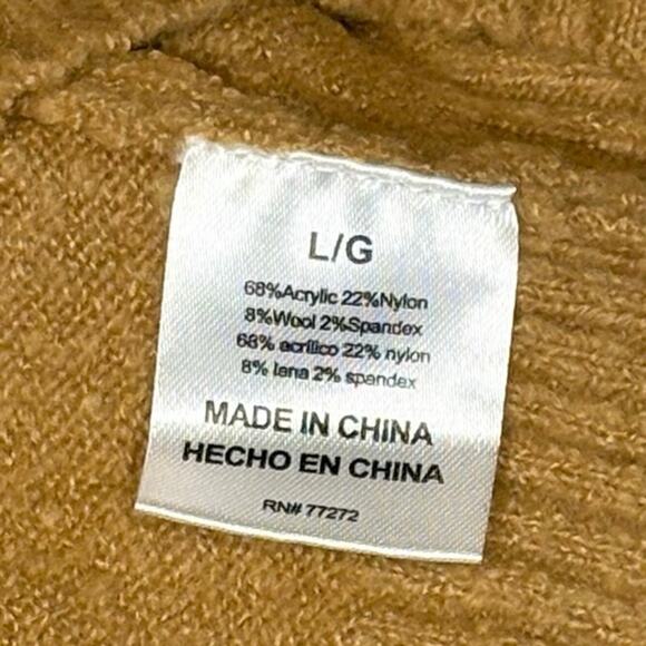 French Connection Long Sleeve Fair Isle Sweater Women's L | Tan | NWT flaw - Picture 5 of 11